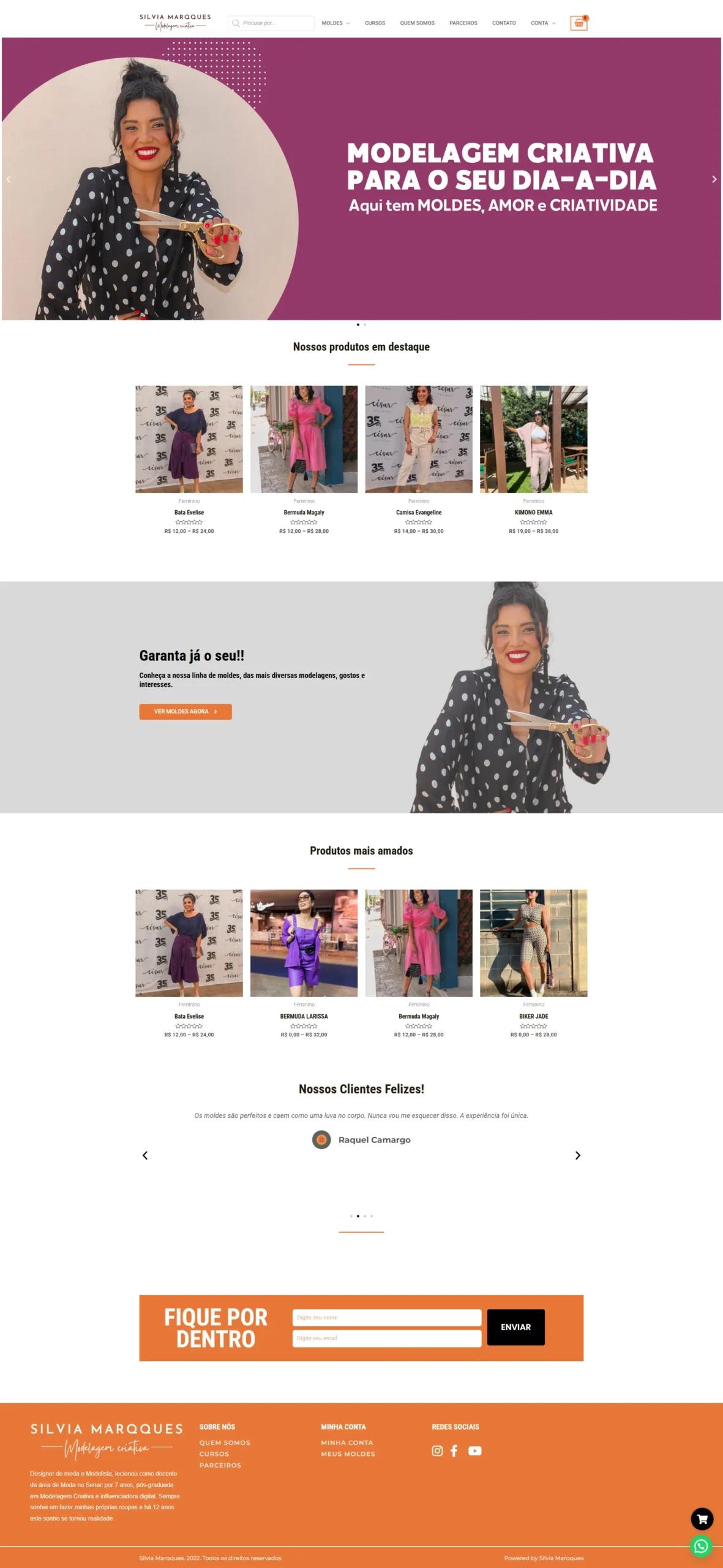Screenshot de loja.silviamarqques.com.br